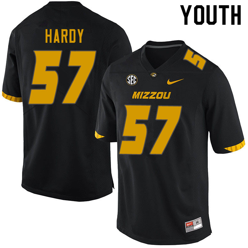 Youth #57 Steven Hardy Missouri Tigers College Football Jerseys Sale-Black